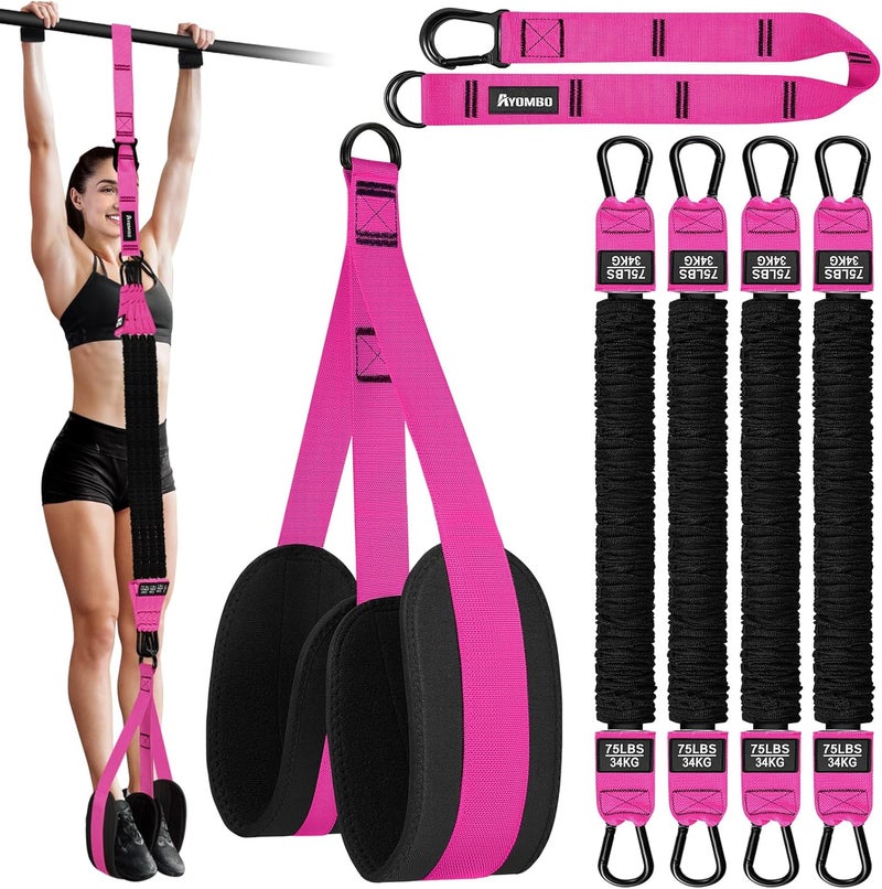Ayombo Pull Up Assistance Bands, Resistance Bands for Pull Up Bar Workout, Adjustable Heavy Duty Pull Up Assist Equipment with 4 Assistance Bands, Home Gym Fitness Exercise Strength Training - Image 1